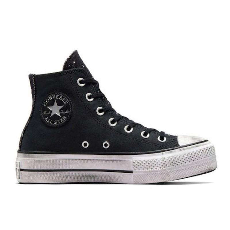 Chuck Taylor All Star Lift Platform Γυναικεία Μποτάκια Black / Silver A06450C