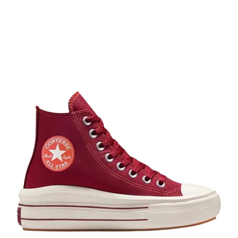 Converse Γυναικεία Flatforms Μποτάκια Κόκκινα